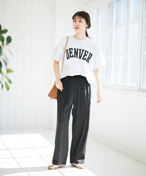 JOURNAL STANDARD(ジャーナルスタンダード)の「■《追加》ナイロンストレッチワイドパンツ(その他パンツ・レディース・ブラック/カーキ/ベージュ/ラベンダー・34/40/38/36)」の6枚目の写真