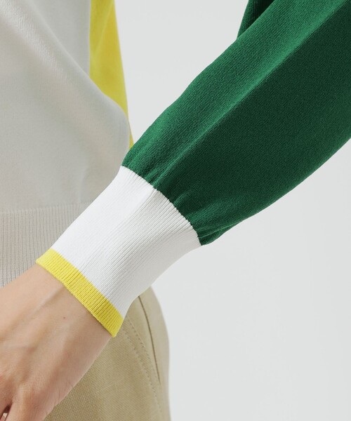 CAST:(キャストコロン)の「【1枚で着映える】バイカラーニットカーディガン(ニット/セーター・レディース・ネイビー/オフホワイト/ブルー・M)」の21枚目の写真