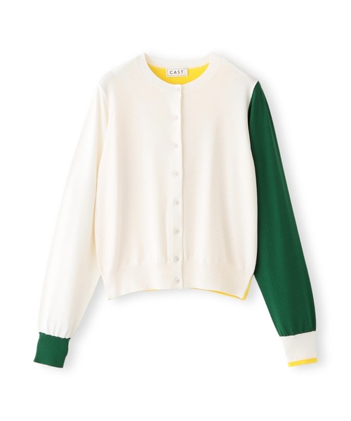 CAST:(キャストコロン)の「【1枚で着映える】バイカラーニットカーディガン(ニット/セーター・レディース・ネイビー/オフホワイト/ブルー・M)」の16枚目の写真