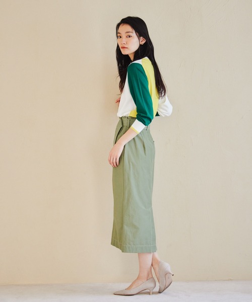 CAST:(キャストコロン)の「【1枚で着映える】バイカラーニットカーディガン(ニット/セーター・レディース・ネイビー/オフホワイト/ブルー・M)」の13枚目の写真