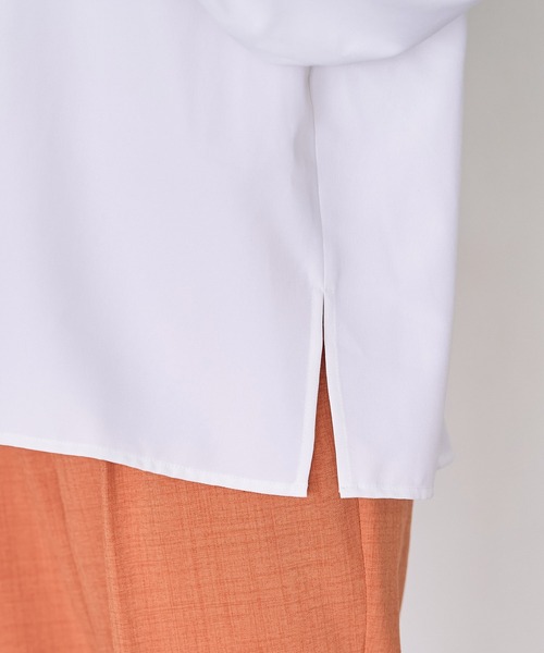 ラッフルフリル長袖ブラウス