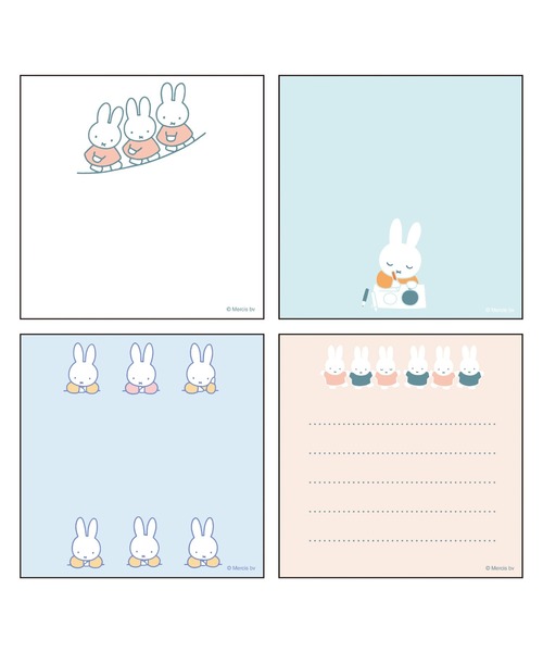 Miffy( ミッフィー)の「Miffy/メモパッド・スクエア(手帳/メモ帳・レディース・オレンジ/グリーン/ブルー/レッド・FREE)」の10枚目の写真