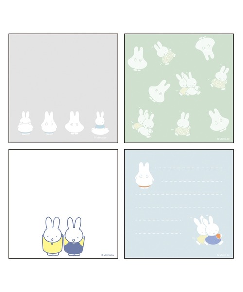 Miffy( ミッフィー)の「Miffy/メモパッド・スクエア(手帳/メモ帳・レディース・オレンジ/グリーン/ブルー/レッド・FREE)」の7枚目の写真