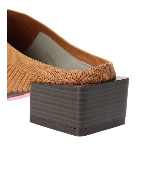 Green Parks(グリーンパークス)の「RUPIS. ニットミュール(サンダル・レディース・ブラック/ホワイト系その他2/ライトブラウン・XS/S/L/XL/M)」の12枚目の写真