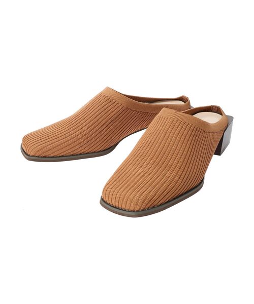 Green Parks(グリーンパークス)の「RUPIS. ニットミュール(サンダル・レディース・ブラック/ホワイト系その他2/ライトブラウン・XS/S/L/XL/M)」の15枚目の写真