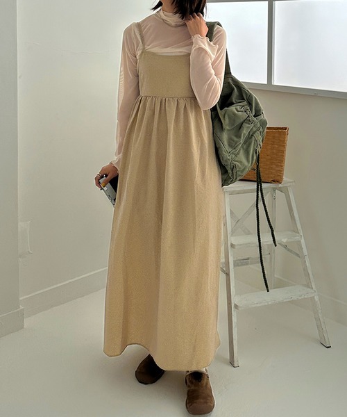 kutir(クティール)の「コロレバックリボンチェックキャミワンピース(ワンピース・レディース・ブルー/グリーン/レッド/イエロー/パープル・FREE)」の22枚目の写真