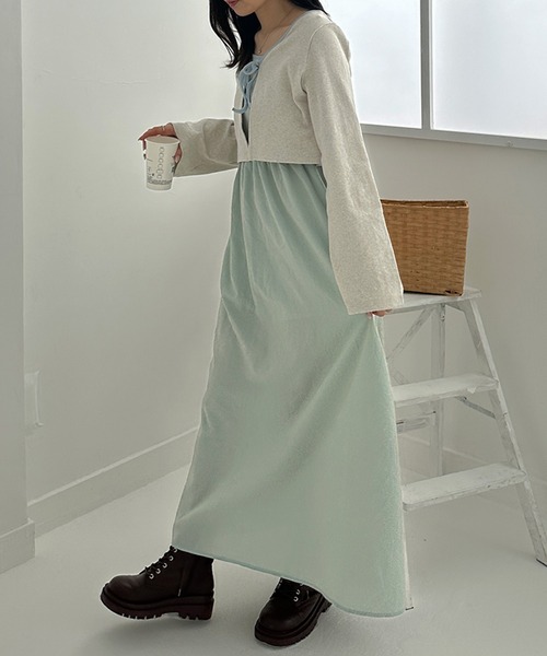 kutir(クティール)の「コロレバックリボンチェックキャミワンピース(ワンピース・レディース・ブルー/グリーン/レッド/イエロー/パープル・FREE)」の10枚目の写真