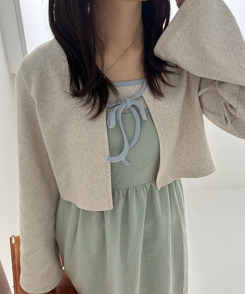 kutir(クティール)の「コロレバックリボンチェックキャミワンピース(ワンピース・レディース・ブルー/グリーン/レッド/イエロー/パープル・FREE)」の13枚目の写真