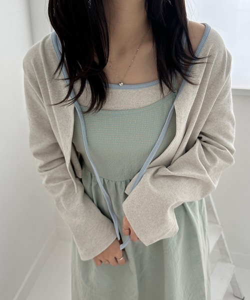 kutir(クティール)の「コロレバックリボンチェックキャミワンピース(ワンピース・レディース・ブルー/グリーン/レッド/イエロー/パープル・FREE)」の14枚目の写真