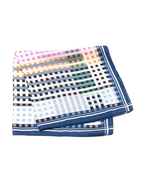 dazzlin（ダズリン）の「カラフルチェックスカーフ（バンダナ/スカーフ・レディース・ブラック/ネイビー/グリーン・FREE）」の7枚目の写真