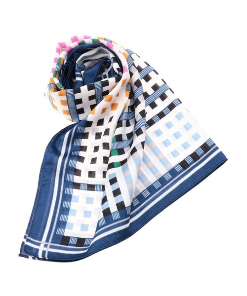 dazzlin（ダズリン）の「カラフルチェックスカーフ（バンダナ/スカーフ・レディース・ブラック/ネイビー/グリーン・FREE）」の10枚目の写真