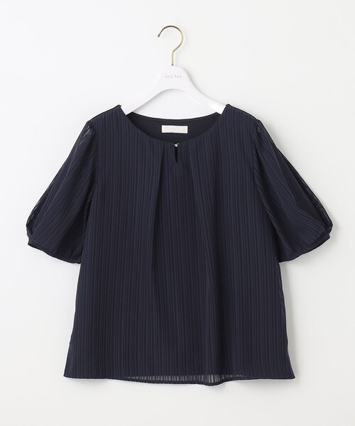 ANY SIS(エニィスィス)の「【吸水速乾・UVケア・接触冷感】コンフォートジャージー ブラウス(Tシャツ/カットソー・レディース・ホワイト系/ピンク系/スカイブルー系/ネイビー系・0)」の17枚目の写真
