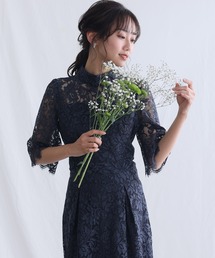 ロング&七分袖 フォーマル Iライン セレモニー 結婚式 パーティー ドレス オケージョンドレス お呼ばれ 二次会 成人式 同窓会 謝恩会 20代 30代