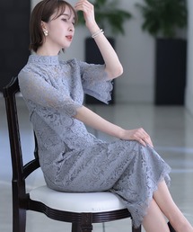 ロング&七分袖 フォーマル Iライン セレモニー 結婚式 パーティー ドレス オケージョンドレス お呼ばれ 二次会 成人式 同窓会 謝恩会 20代 30代