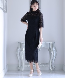 ロング&七分袖 フォーマル Iライン セレモニー 結婚式 パーティー ドレス オケージョンドレス お呼ばれ 二次会 成人式 同窓会 謝恩会 20代 30代