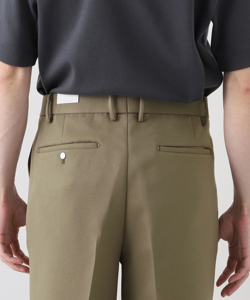 EDIFICE（エディフィス）の「"E"TROUSERS（E-5）トリプルクロス 2タック ワイドパンツ（スラックス・メンズ・ブラック/ホワイト系その他/サファリグリーン・MEDIUM/LARGE/SMALL）」の15枚目の写真