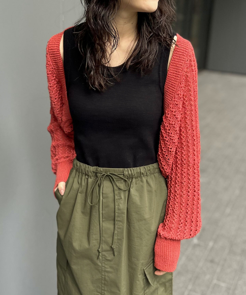 JOINT WORKS(ジョイントワークス)の「ボレロ カーディガン(カーディガン/ボレロ・レディース・ブラック/サックスブルー/アイボリー/レッド・FREE)」の6枚目の写真