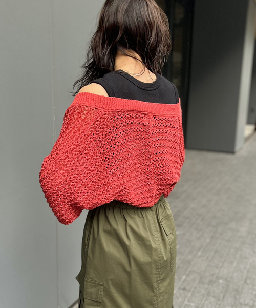 JOINT WORKS(ジョイントワークス)の「ボレロ カーディガン(カーディガン/ボレロ・レディース・ブラック/サックスブルー/アイボリー/レッド・FREE)」の7枚目の写真