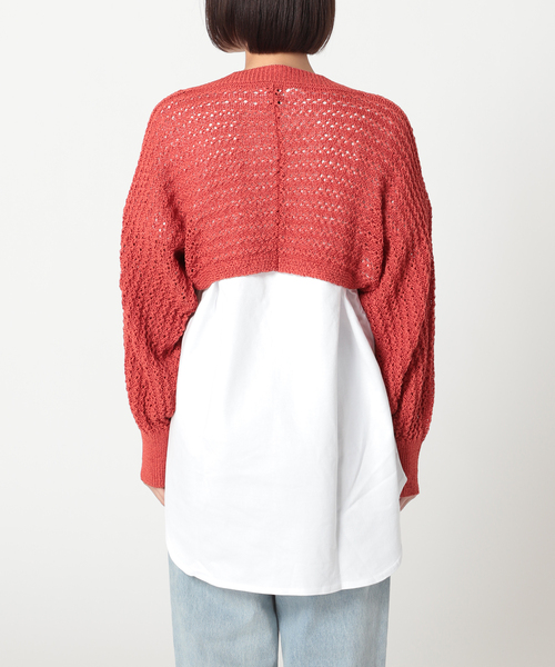 JOINT WORKS(ジョイントワークス)の「ボレロ カーディガン(カーディガン/ボレロ・レディース・ブラック/サックスブルー/アイボリー/レッド・FREE)」の12枚目の写真