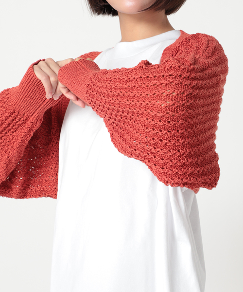 JOINT WORKS(ジョイントワークス)の「ボレロ カーディガン(カーディガン/ボレロ・レディース・ブラック/サックスブルー/アイボリー/レッド・FREE)」の17枚目の写真