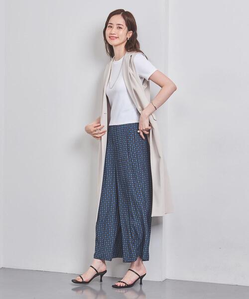 極美品✨ユナイテッドアローズ　R/PU Vノーカラー ロング ベスト UNITED ARROWS（ユナイテッドアローズ）の「＜UNITED ARROWS＞R