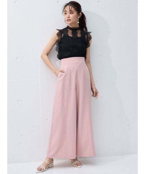 MERCURYDUO（マーキュリーデュオ）の「ハイウエストワイドシルエットパンツ（その他パンツ・レディース・ピンク/カーキ・MEDIUM/SMALL）」の17枚目の写真