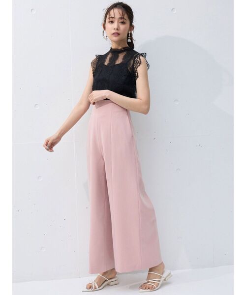 MERCURYDUO（マーキュリーデュオ）の「ハイウエストワイドシルエットパンツ（その他パンツ・レディース・ピンク/カーキ・MEDIUM/SMALL）」の18枚目の写真