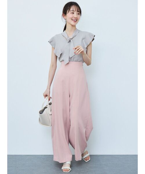 MERCURYDUO（マーキュリーデュオ）の「ハイウエストワイドシルエットパンツ（その他パンツ・レディース・ピンク/カーキ・MEDIUM/SMALL）」の21枚目の写真