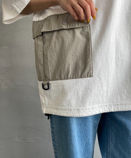 CHUMS（チャムス）の「[CHUMS/チャムス] ヘビーウェイト ユーティリティポケットTシャツ（Tシャツ/カットソー・レディース・ブラック/ホワイト・XL/M/L）」の13枚目の写真