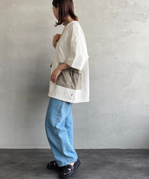 CHUMS（チャムス）の「[CHUMS/チャムス] ヘビーウェイト ユーティリティポケットTシャツ（Tシャツ/カットソー・レディース・ブラック/ホワイト・XL/M/L）」の9枚目の写真