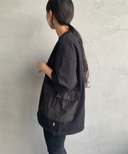 CHUMS（チャムス）の「[CHUMS/チャムス] ヘビーウェイト ユーティリティポケットTシャツ（Tシャツ/カットソー・レディース・ブラック/ホワイト・XL/M/L）」の17枚目の写真