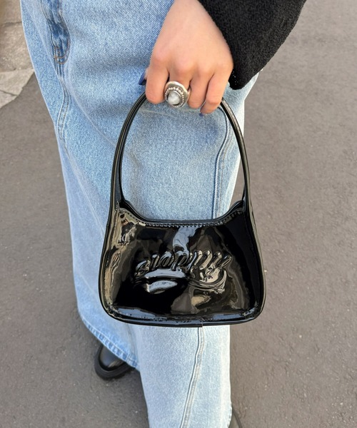 WHO'S WHO gallery(フーズフーギャラリー)の「SLOPPYエンボスミニBAG(ハンドバッグ・レディース・ブラック/シルバー・FREE)」の1枚目の写真