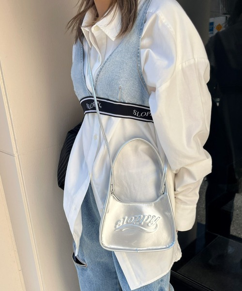 WHO'S WHO gallery(フーズフーギャラリー)の「SLOPPYエンボスミニBAG(ハンドバッグ・レディース・ブラック/シルバー・FREE)」の6枚目の写真