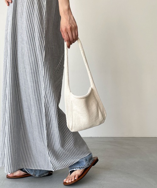 El mar（エルマール）の「El mar　ニットミニトートバッグ（トートバッグ・レディース・オレンジ/アイボリー・ONE SIZE）」の7枚目の写真