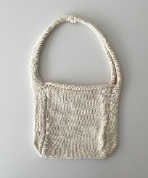 El mar（エルマール）の「El mar　ニットミニトートバッグ（トートバッグ・レディース・オレンジ/アイボリー・ONE SIZE）」の5枚目の写真