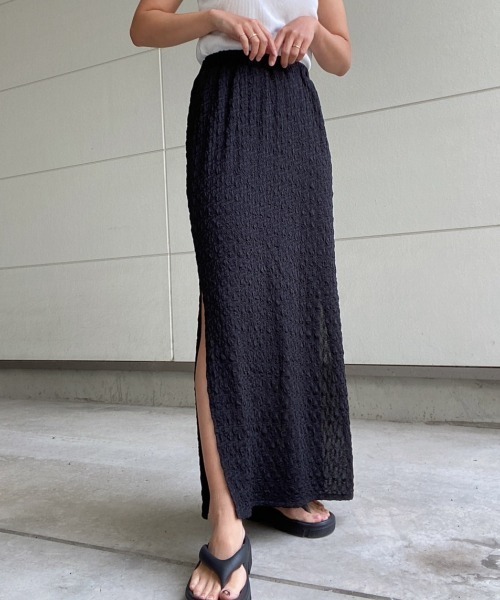 AMAIL（アマイル）の「Ariel long skirt（スカート・レディース・アイボリー/ブルー/ブラック・FREE）」の2枚目の写真
