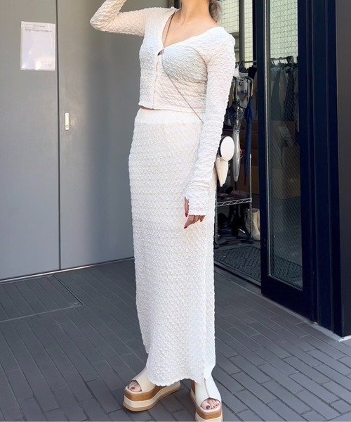 AMAIL（アマイル）の「Ariel long skirt（スカート・レディース・アイボリー/ブルー/ブラック・FREE）」の13枚目の写真