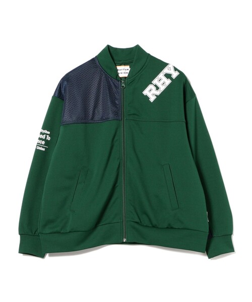 こども ビームス(コドモビームス)の「RHYTHM UNION / ジャージ ジャケット 23(140~170cm)(ブルゾン・キッズ・チャコールグレー/ホワイト/グリーン・MEDIUM/LARGE)」の3枚目の写真