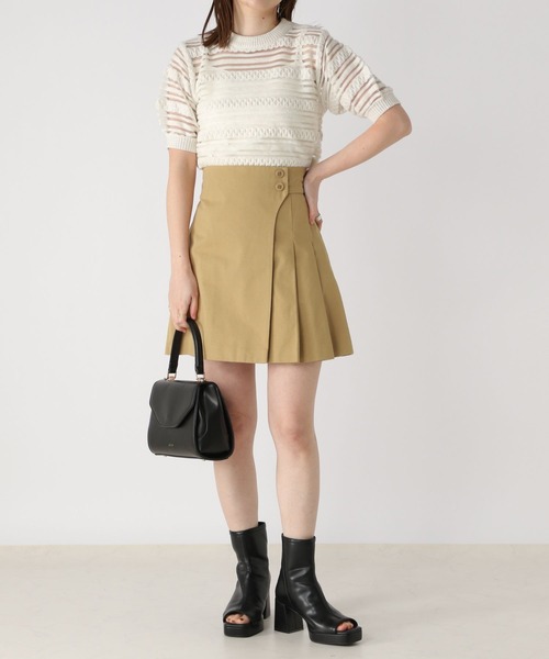 Heather（ヘザー）の「デザインプリーツミニスカート 194473