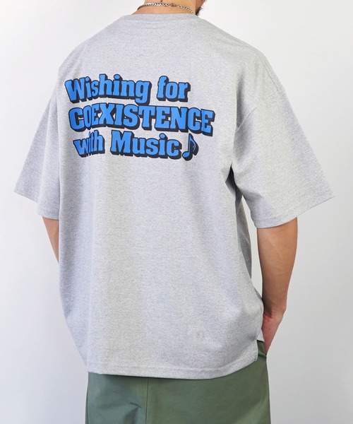 Burner（バーナー）の「【GROOVY STORE】ワンポイント刺繍バックプリントTシャツ（Tシャツ/カットソー・メンズ・B/D/C/杢グレー/ブラック/その他1/イエロー/その他2/その他3/ホワイト/A/その他4・L/M/LL）」の5枚目の写真