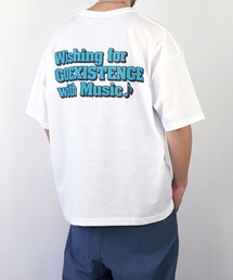 【GROOVY STORE】ワンポイント刺繍バックプリントTシャツ