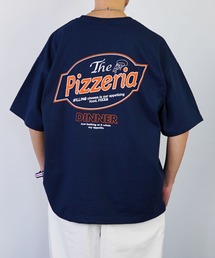【GROOVY STORE】ワンポイント刺繍バックプリントTシャツ