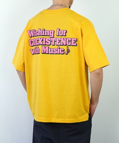 Burner（バーナー）の「【GROOVY STORE】ワンポイント刺繍バックプリントTシャツ（Tシャツ/カットソー・メンズ・B/D/C/杢グレー/ブラック/その他1/イエロー/その他2/その他3/ホワイト/A/その他4・L/M/LL）」の6枚目の写真