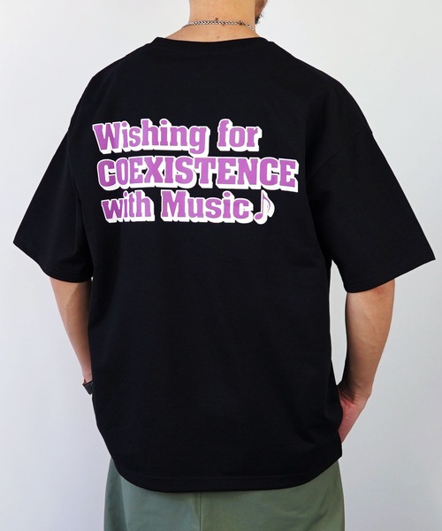 Burner（バーナー）の「【GROOVY STORE】ワンポイント刺繍バックプリントTシャツ（Tシャツ/カットソー・メンズ・B/D/C/杢グレー/ブラック/その他1/イエロー/その他2/その他3/ホワイト/A/その他4・L/M/LL）」の4枚目の写真