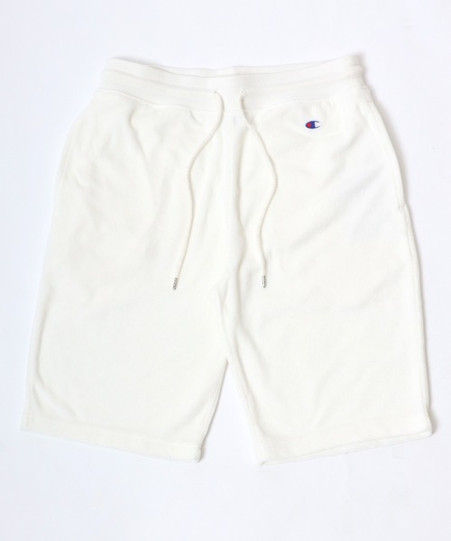 Champion（チャンピオン）の「Champion/チャンピオン コットンUSA パイル ロゴワッペン ワンポイント刺繍 ショートパンツ/ハーフパンツ/無地ショーツ/レディース メンズ（スウェットパンツ・メンズ・グレー/ブラック/オリーブ/ネイビー/ホワイト・L/XL/M）」の6枚目の写真