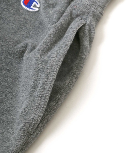 Champion（チャンピオン）の「Champion/チャンピオン コットンUSA パイル ロゴワッペン ワンポイント刺繍 ショートパンツ/ハーフパンツ/無地ショーツ/レディース メンズ（スウェットパンツ・メンズ・グレー/ブラック/オリーブ/ネイビー/ホワイト・L/XL/M）」の15枚目の写真