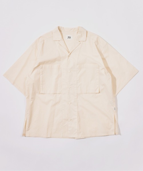 WETTEMPT(ウィテンプト)の「OPEN COLLAR BROAD SHIRT/オープンカラーブロードシャツ(シャツ/ブラウス・メンズ・サックスブルー/アイボリー・SMALL/MEDIUM/LARGE)」の2枚目の写真