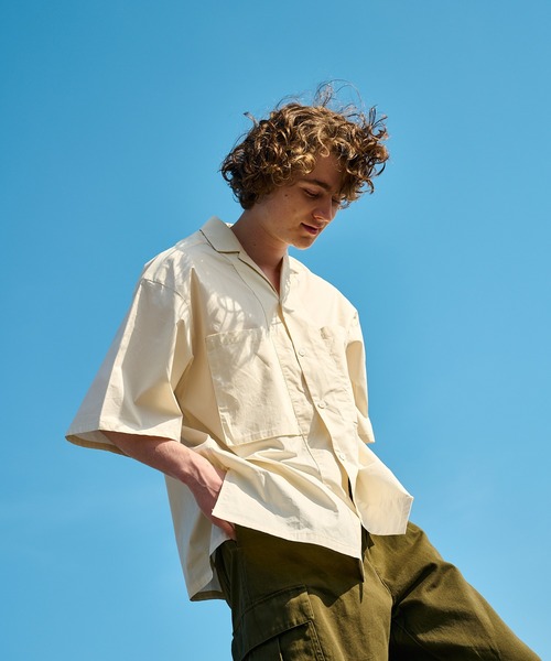 セール】OPEN COLLAR BROAD SHIRT/オープンカラーブロードシャツ