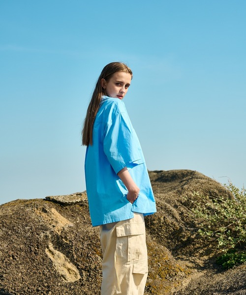 WETTEMPT(ウィテンプト)の「OPEN COLLAR BROAD SHIRT/オープンカラーブロードシャツ(シャツ/ブラウス・メンズ・サックスブルー/アイボリー・SMALL/MEDIUM/LARGE)」の5枚目の写真