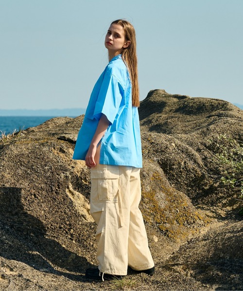 WETTEMPT(ウィテンプト)の「OPEN COLLAR BROAD SHIRT/オープンカラーブロードシャツ(シャツ/ブラウス・メンズ・サックスブルー/アイボリー・SMALL/MEDIUM/LARGE)」の16枚目の写真